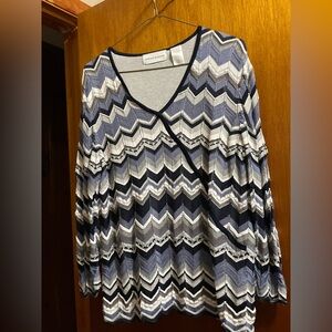 Alfred Dunner Women's Chevron Pattern Sweater